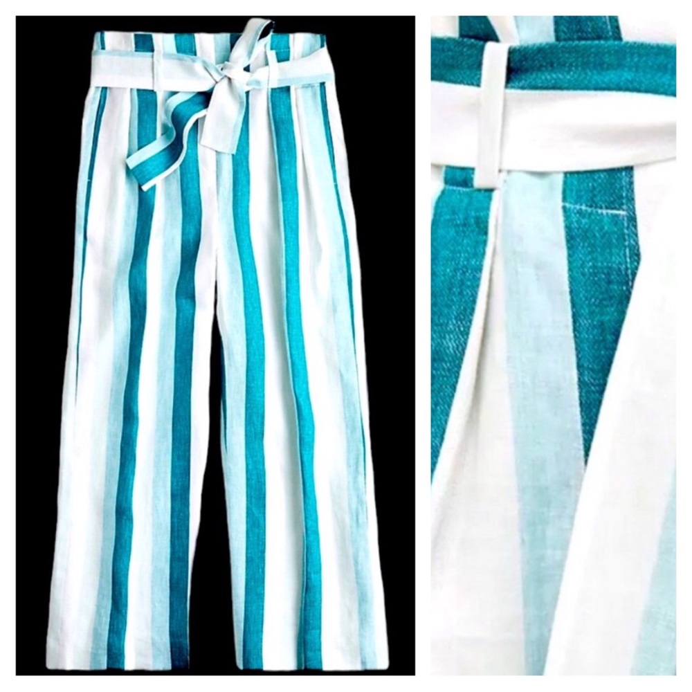 Linen J. Crew Paper-bag Pant